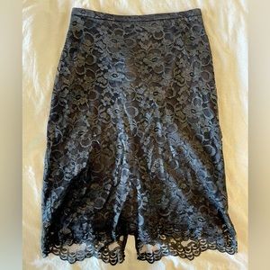 Vintage lace pencil skirt, perfect for the holidays!